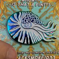 Rainbow Plate Nautilus (pin badge)